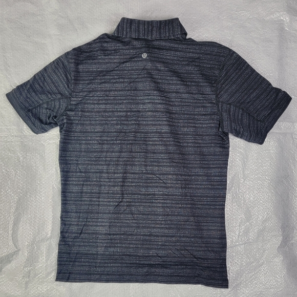 Lululemon Short Sleeve Black Grey Performance Polo Golf Shirt Medium (No Tag) - Picture 6 of 10